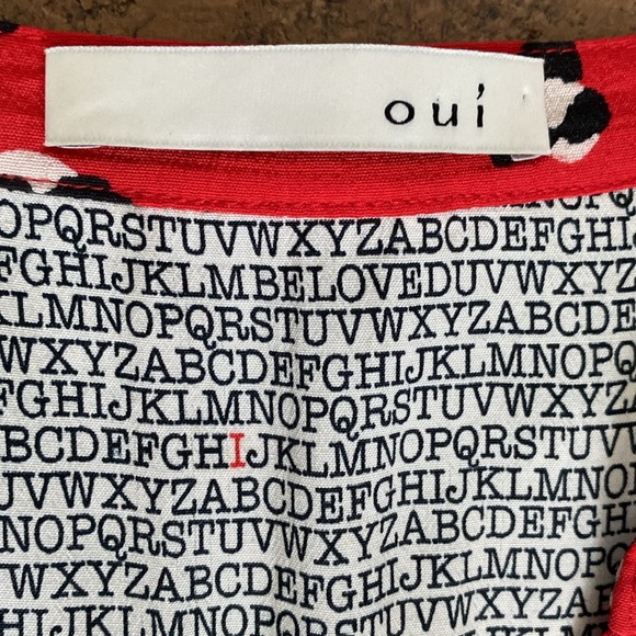 REDUCED!!Novelty prints, long sleeves blouse by “OUI” casual, work! Size 12 - Picture 15 of 17